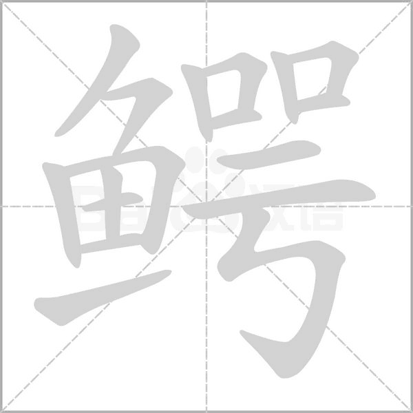 魚字旁加一個咢念什么字？《鱷》怎么讀？